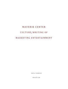 Maverick Center Analytical Report Example