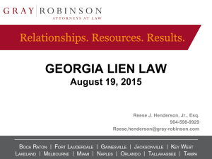 Georgia Lien Law