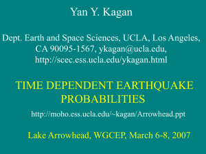 time dependent earthquake probabilities