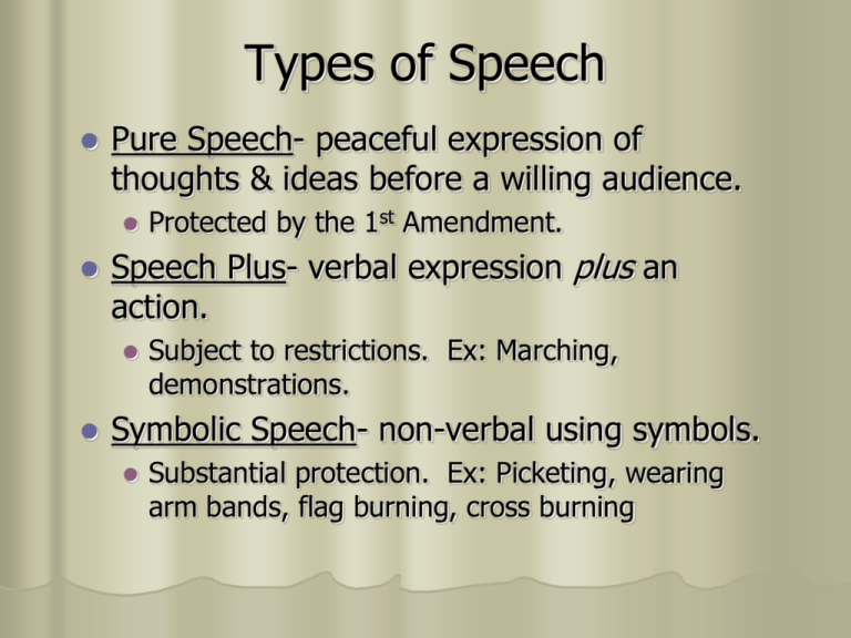 type of speech what