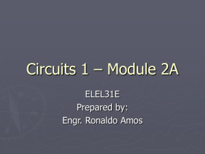 Circuits 1 – Module 2 - Computer Engineering 2009