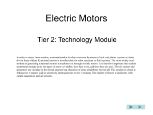 Electric Motors - UBC Mechanical Engineering