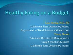 Healthy Eating on a Budget - California State University, Fresno