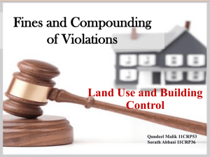 Fines and Compounding of Violations