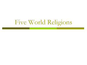 SS85 MAJOR WORLD RELIGIONS