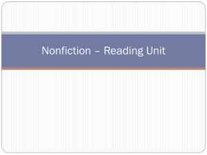 Nonfiction * Reading Unit