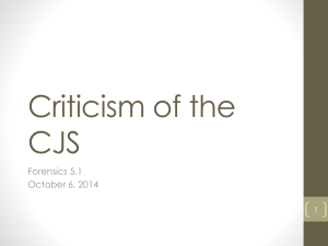 Criticism of the CJS