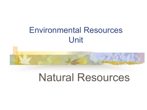 Environmental Resources Unit A Natural Resources