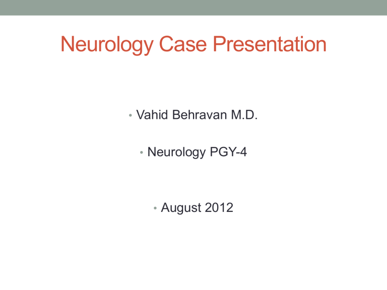 neurology patient case study