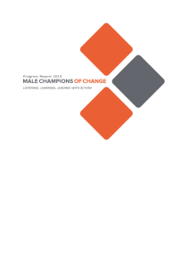 "Male Champions of Change - Progress Report 2014"