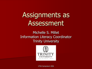 Assignments as Assessment