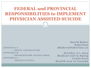David Baker – Federal and Provincial Responsibilities to Implement