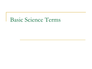 Basic Science Terms - Fort Thomas Independent Schools
