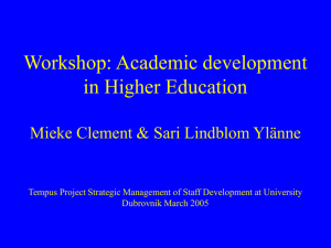 Academic Development in Higher Education