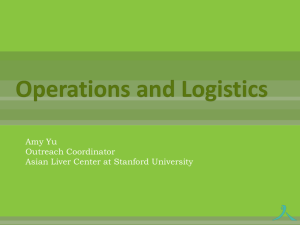 Operations and Logistics - Asian Liver Center