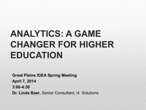 ANALYTICS - Great Plains IDEA