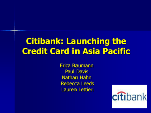 Citibank: Launching the Credit Card in Asia Pacific