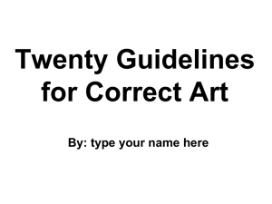 20 Rules for Correct Art