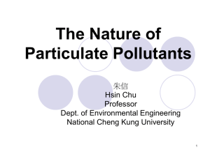 The Nature of Particulate Pollutants