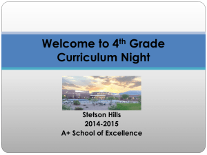 Curriculum Night - Deer Valley Unified School District