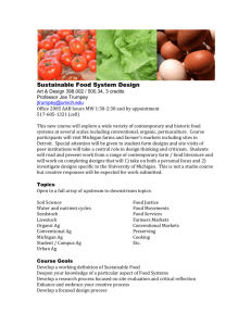 Sustainable Food System Design- University of Michigan, Joe