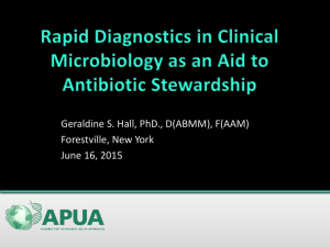 Rapid Diagnostics: A Foundation for the Appropriate Use of Antibiotics