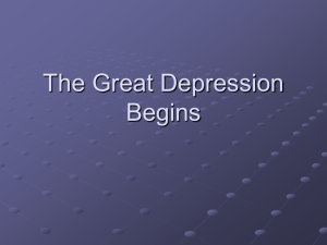 Chapter 14: The Great Depression Begins
