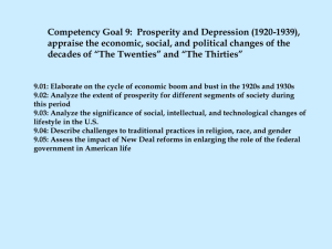Competency Goal 9: Prosperity and Depression (1920