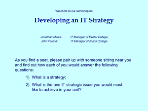 Developing an IT Strategy