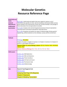 Molecular Genetics Resource page