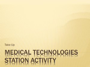 MEDICAL TECHNOLOGIES STATION ACTIVITY