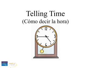 Telling time - Spanish4Teachers.org