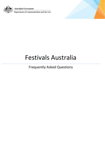 Frequently Asked Questions - Festivals Australia