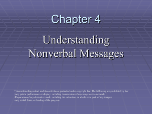 Codes of Nonverbal Communication