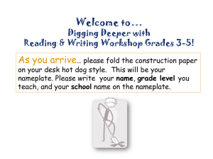 Digging Deeper with Reading & Writing Workshop Grades 3