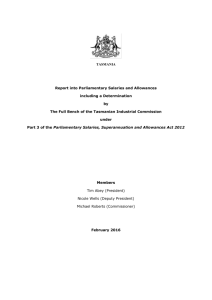 Report  - Tasmanian Industrial Commission