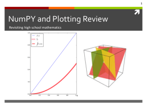 NumPY and Plotting Review