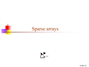 Sparse arrays