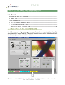 A - Introduction to the RWSL Microscope