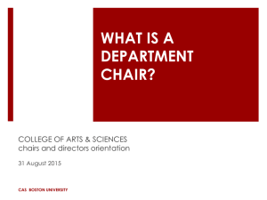 what is a department chair?