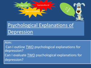 Psychological Explanations of Depression