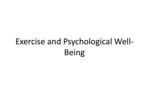 Exercise and Psychological Well-Being