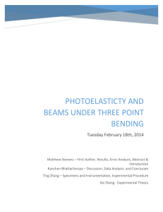 MEC317 L6 - Photoelasticity & 3 Pt Bending of Beams