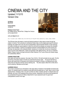 Cinema and the City Syllabus