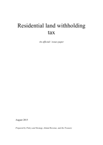 Residential land withholding tax