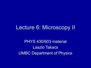 Lecture 7: Electron microscopy
