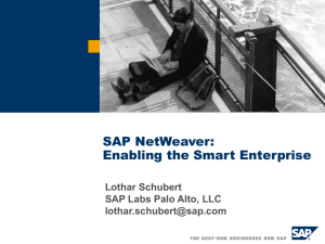 SAP NetWeaver: Enabling the Smart Enterprise