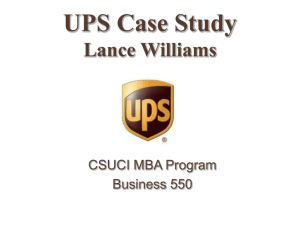 UPS Case study by Lance Williams