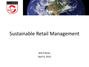 Sustainable Retail Management April 2010