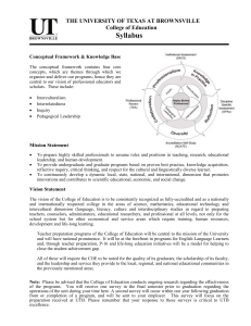 EDTC 6321 - The University of Texas at Brownsville